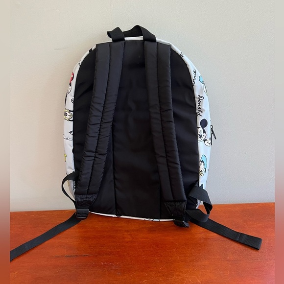 NWOT Disney Bioworld Mickey Characters Print Full Size Backpack, Light Blue - Picture 2 of 10